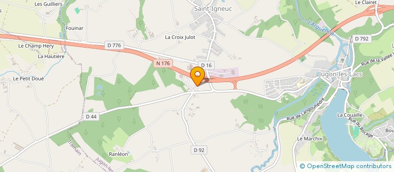 localisation de l'entreprise C2E à JUGON-LES-LACS
