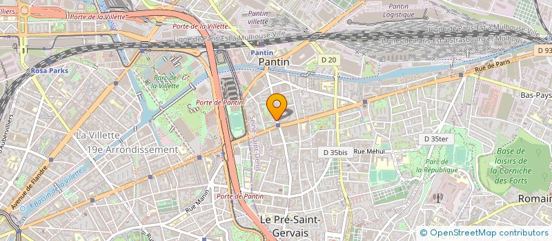 localisation de l'entreprise C2E à PANTIN