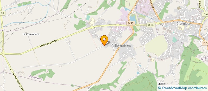 localisation de l'entreprise C2E CONSEIL  VILLEMOIRIEU