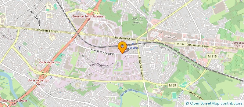 localisation de l'entreprise C2F CAPITAL  VERTOU