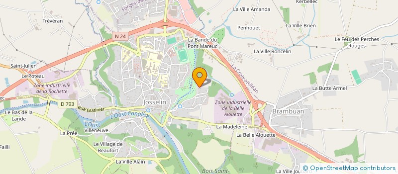 localisation de l'entreprise C2H  PLOERMEL