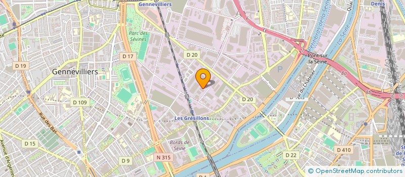localisation de l'entreprise C2J à GENNEVILLIERS