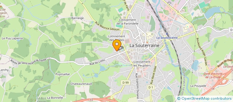 localisation de l'entreprise C2L  LA SOUTERRAINE