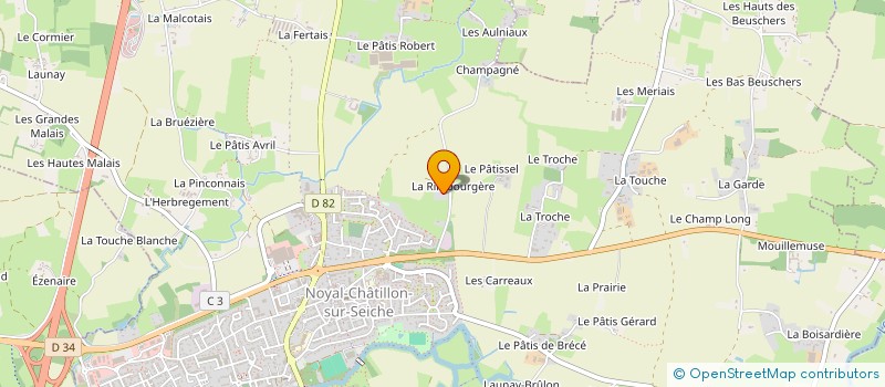 localisation de l'entreprise C2L à NOYAL-CHATILLON-SUR-SEICHE