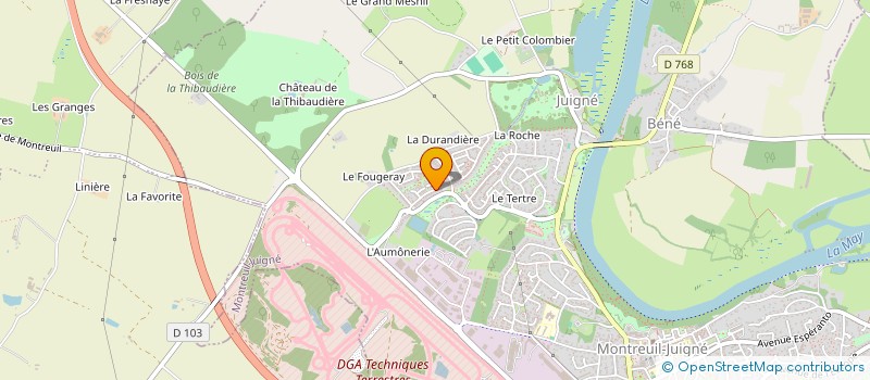 localisation de l'entreprise C2L BUSINESS  MONTREUIL-JUIGNE