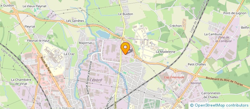 localisation de l'entreprise C2M à BOURG-EN-BRESSE