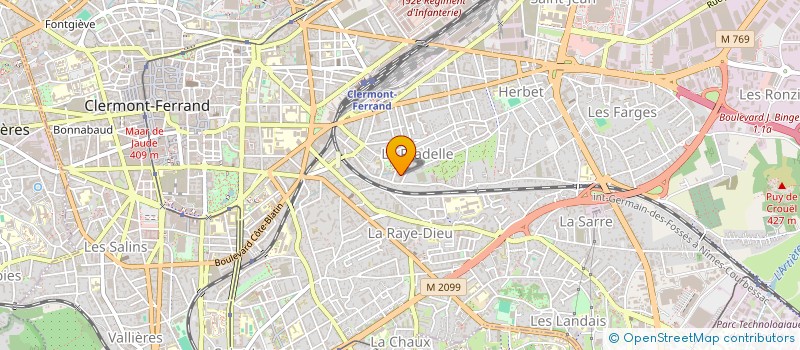localisation de l'entreprise C2M à CLERMONT-FERRAND