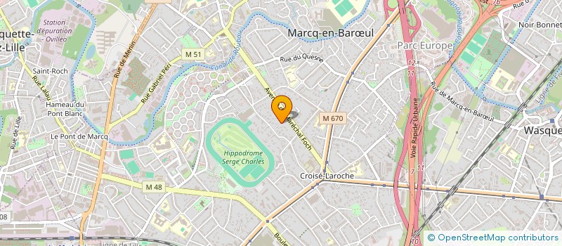 localisation de l'entreprise C2M à MARCQ-EN-BARŒUL