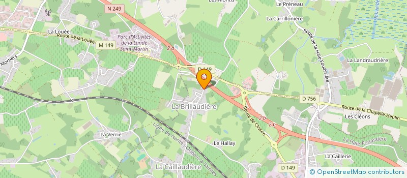 localisation de l'entreprise C2M COUVERTURE à LA HAIE-FOUASSIERE