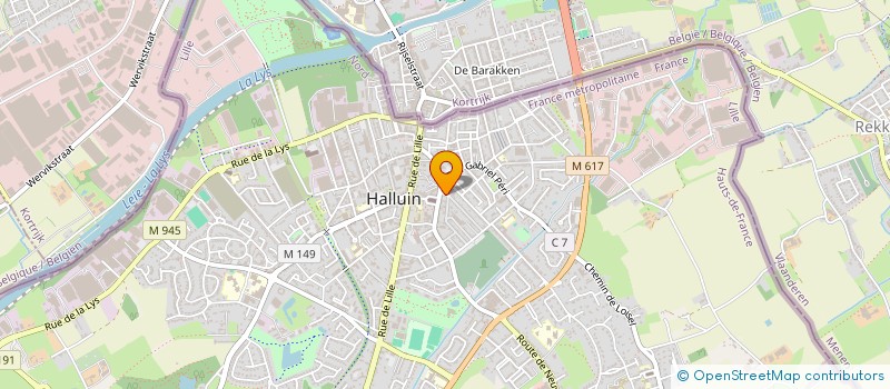 localisation de l'entreprise C2P  HALLUIN