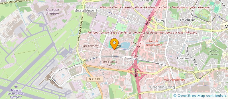 localisation de l'entreprise C2V FORMATION  MERIGNAC