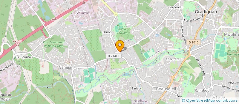 localisation de l'entreprise C3A-INGENIERIE à GRADIGNAN
