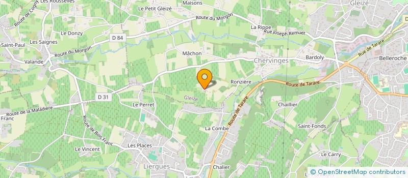 localisation de l'entreprise C3B  GLEIZE