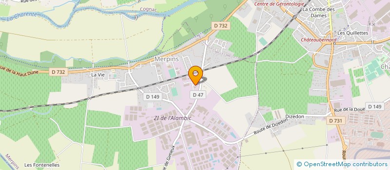 localisation de l'entreprise C3D à GENSAC-LA-PALLUE