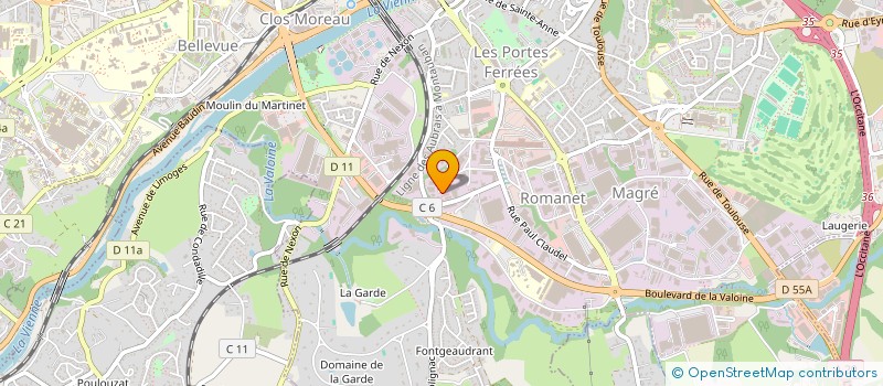 localisation de l'entreprise C3L à LIMOGES