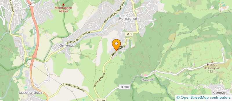 localisation de l'entreprise C3L  ROMAGNAT