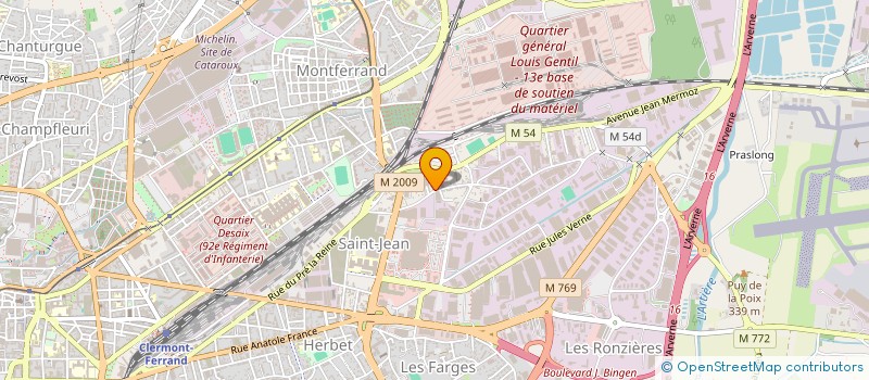 localisation de l'entreprise C3M à CLERMONT-FERRAND