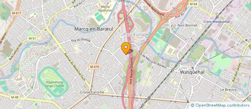 localisation de l'entreprise C3SERV à MARCQ-EN-BARŒUL