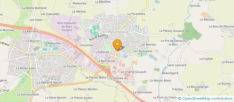 localisation de l'entreprise C4E  PLEUMELEUC