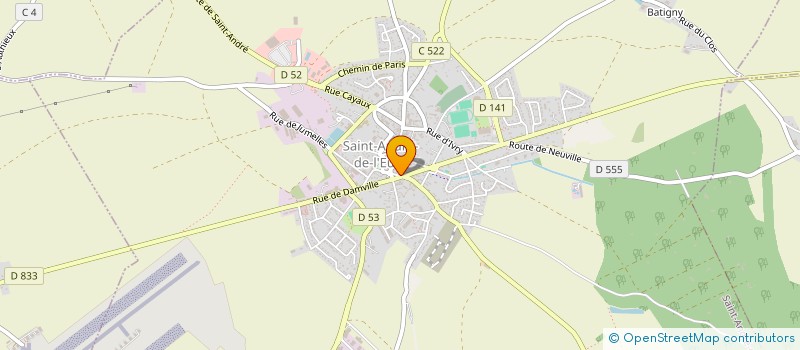 localisation de l'entreprise C4U GROUPE LE CLUB DES 4 UNIVERS  SAINT-ANDRE-DE-L'EURE