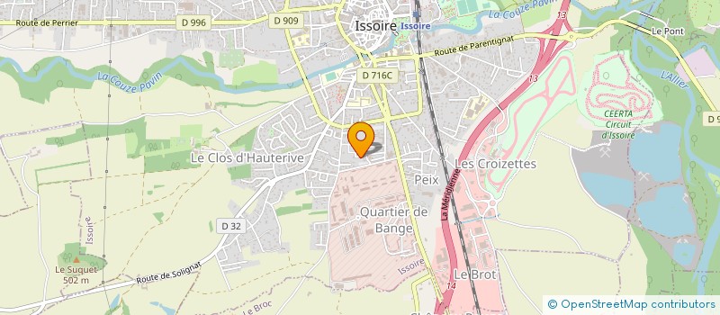 localisation de l'entreprise CA AGGLO PAYS D'ISSOIRE à ISSOIRE