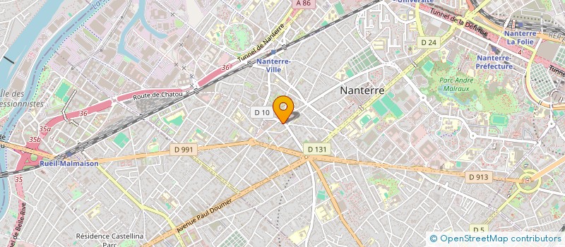 localisation de l'entreprise CA AMANDIERS  NANTERRE