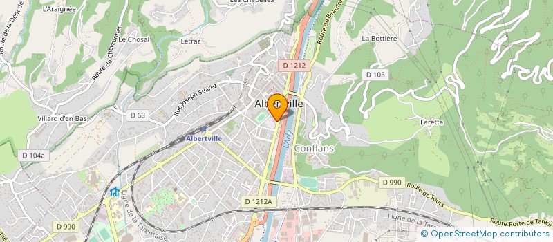 localisation de l'entreprise CA ARLYSERE à ALBERTVILLE