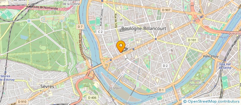 localisation de l'entreprise CA & B à BOULOGNE-BILLANCOURT