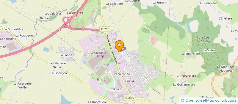 localisation de l'entreprise CA'BAT à LES HERBIERS