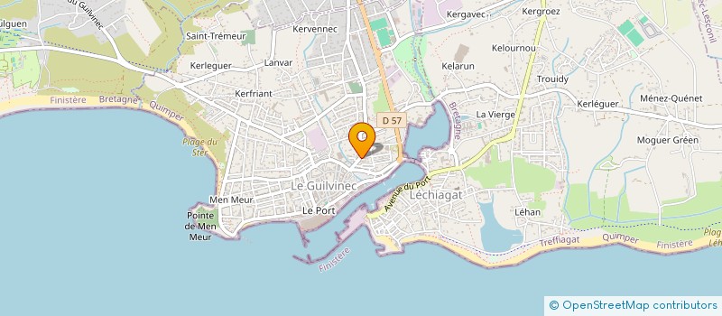 localisation de l'entreprise CA BICHE  GUILVINEC