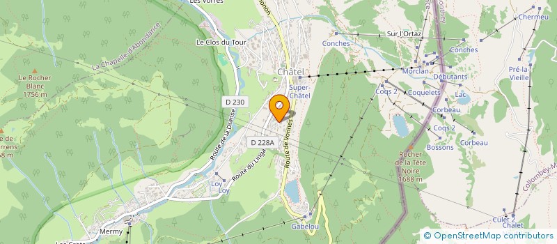 localisation de l'entreprise CA CHATEL  CHATEL