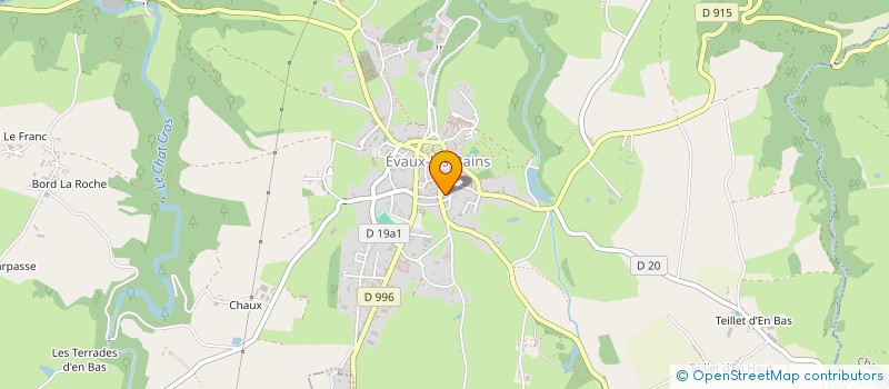 localisation de l'entreprise CA COULE DE SOURCE à EVAUX-LES-BAINS