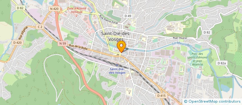 localisation de l'entreprise CA DE SAINT-DIE-DES-VOSGES à SAINT-DIE-DES-VOSGES