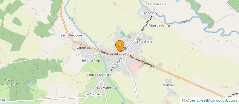 localisation de l'entreprise CA EHPAD RESIDENCE DE L'OZANCE à CLION