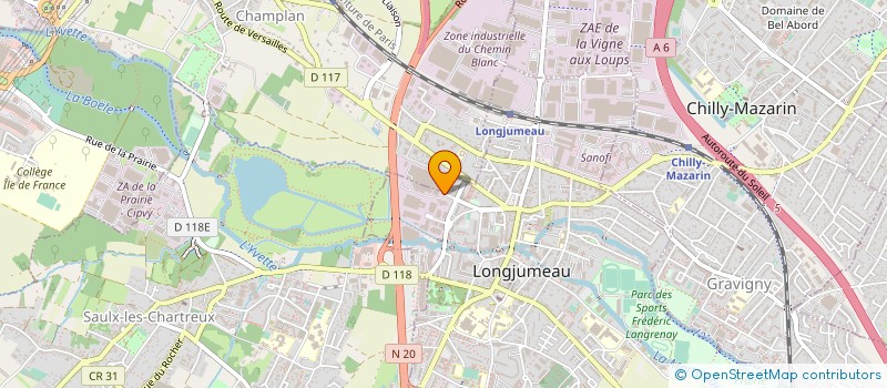 localisation de l'entreprise CA EVENT à LONGJUMEAU