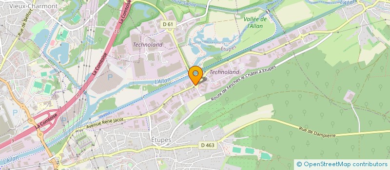 localisation de l'entreprise CA HOLDING  ETUPES