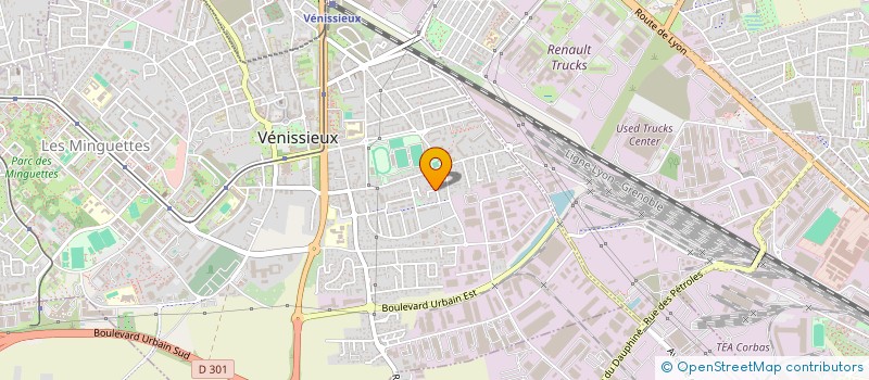 localisation de l'entreprise CA IMMOBILIER  VENISSIEUX