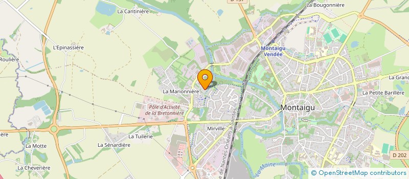 localisation de l'entreprise CA INVEST 85 à MONTAIGU-VENDEE