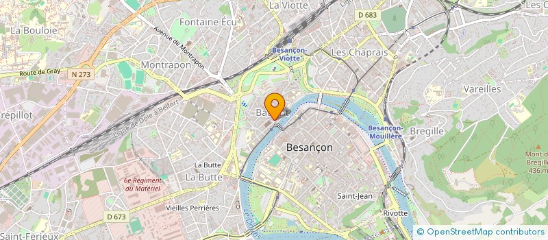 localisation de l'entreprise CA JOUE  BESANCON