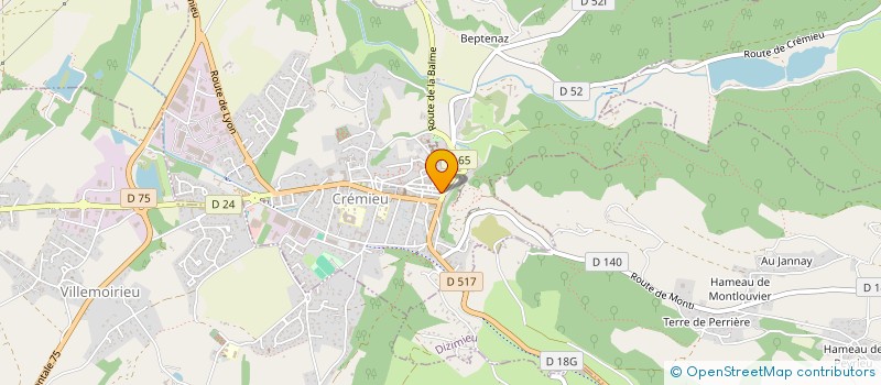 localisation de l'entreprise CA LOC CAM CTRE EST BALME PL CREMIEU  CREMIEU