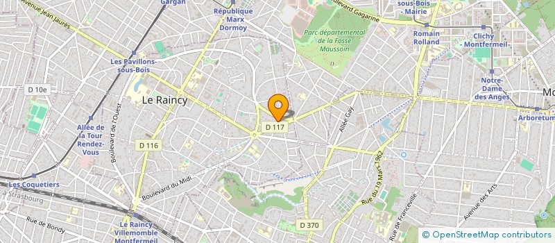 localisation de l'entreprise CA MICKAEL S PARPET M PARPET A à LE RAINCY
