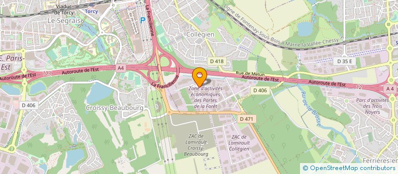 localisation de l'entreprise CA PAS VENDING FRANCE à COLLEGIEN