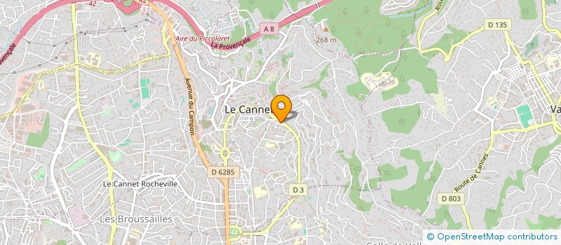 localisation de l'entreprise CA-RE-RA à LE CANNET