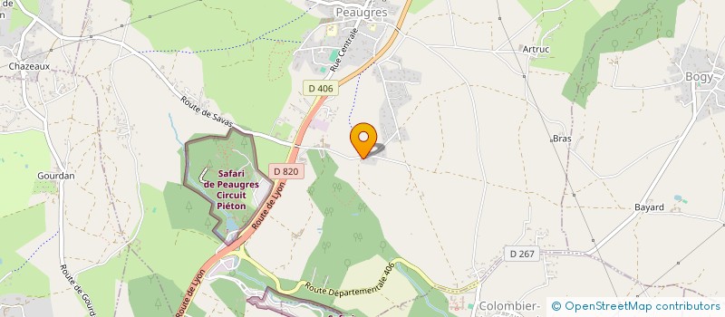 localisation de l'entreprise CA VIENT DES RH  PEAUGRES