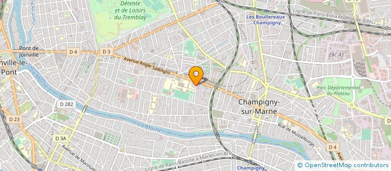 localisation de l'entreprise CA2G à CHAMPIGNY-SUR-MARNE