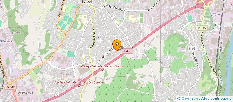 localisation de l'entreprise CA2P INNOV à SAINT-GENIS-LAVAL