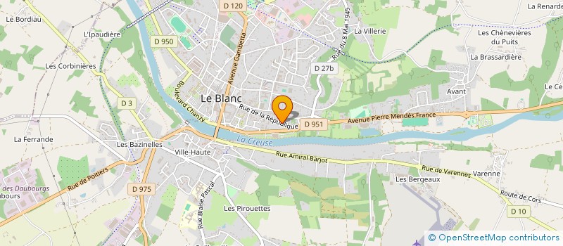 localisation de l'entreprise CAANARD ET ZAZOU à LE BLANC