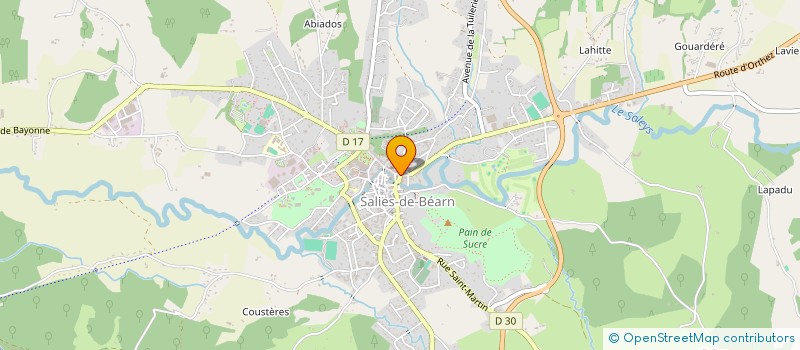 localisation de l'entreprise CAB-CENTRE AMBULANCIER DU BEARN  SALIES-DE-BEARN