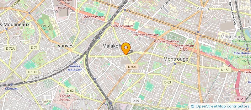 localisation de l'entreprise CAB CHAOUCH ET OTTAVY  MALAKOFF