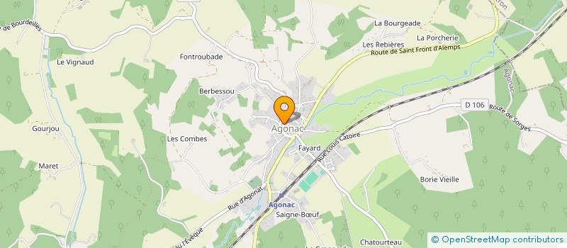 localisation de l'entreprise CAB D'AG  AGONAC